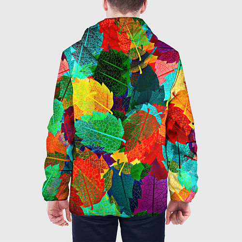 Мужская куртка Colored leaves / 3D-Белый – фото 4