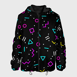 Мужская куртка Colored neon geometric shapes