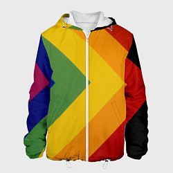 Мужская куртка Абстрактные геометрические разноцветные треугольны