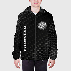 Куртка с капюшоном мужская Chrysler карбоновый фон, цвет: 3D-черный — фото 2