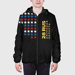 Куртка с капюшоном мужская 28 RUS Амурская область, цвет: 3D-черный — фото 2