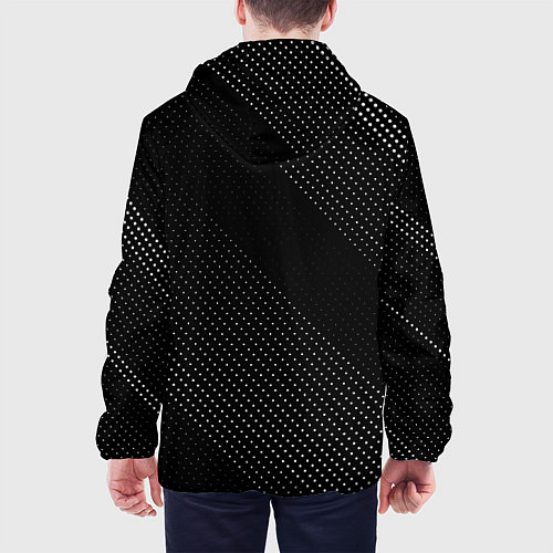 Мужская куртка Ajax sport на темном фоне: надпись, символ / 3D-Черный – фото 4