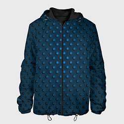 Куртка с капюшоном мужская Объемная текстура с отверстиями, цвет: 3D-черный