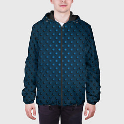 Куртка с капюшоном мужская Объемная текстура с отверстиями, цвет: 3D-черный — фото 2