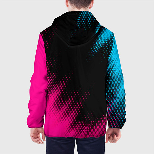 Мужская куртка Lifan - neon gradient: надпись, символ / 3D-Черный – фото 4