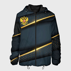 Куртка с капюшоном мужская Russia luxury gold, цвет: 3D-черный