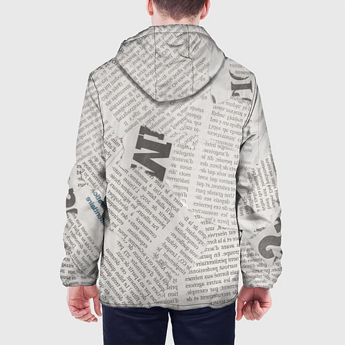 Мужская куртка Белая газета / 3D-Белый – фото 4