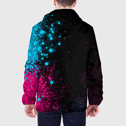 Мужская куртка Lyon - neon gradient: по-вертикали / 3D-Черный – фото 4