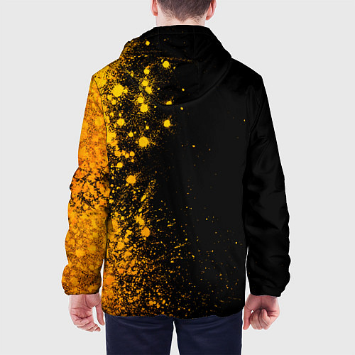 Мужская куртка Beastars - gold gradient: по-вертикали / 3D-Черный – фото 4