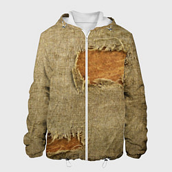 Куртка с капюшоном мужская Старая рваная мешковина - авангард, цвет: 3D-белый