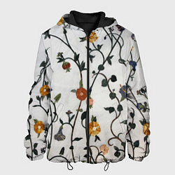 Куртка с капюшоном мужская Каменные цветы, цвет: 3D-черный