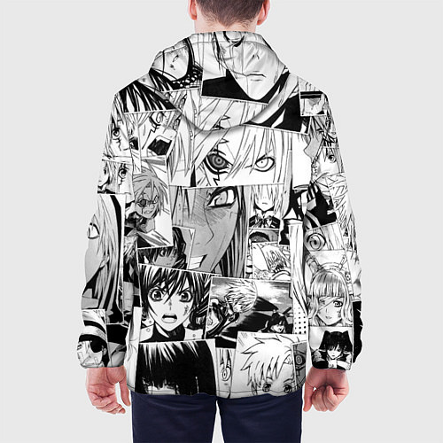 Мужская куртка D Gray man pattern / 3D-Белый – фото 4