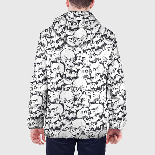 Мужская куртка Череп с глазными белками / 3D-Белый – фото 4