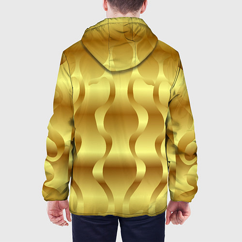 Мужская куртка Золото абстрактная графика / 3D-Белый – фото 4