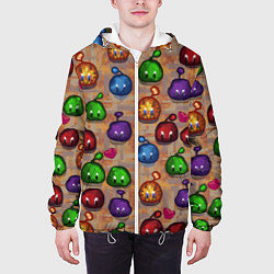 Куртка с капюшоном мужская Много слаймов Стардью, цвет: 3D-белый — фото 2