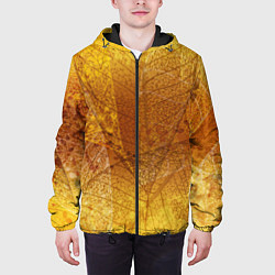 Куртка с капюшоном мужская Осенний узор, цвет: 3D-черный — фото 2