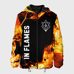 Куртка с капюшоном мужская In Flames и пылающий огонь, цвет: 3D-черный
