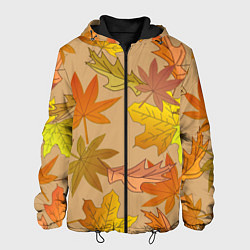 Куртка с капюшоном мужская Осенняя атмосфера, цвет: 3D-черный