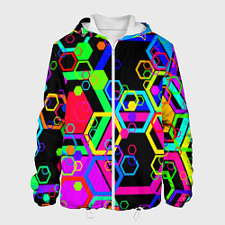 Мужская куртка Разноцветная геометрическая текстура