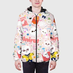 Куртка с капюшоном мужская Skzoo Jinniret pattern cartoon avatar, цвет: 3D-черный — фото 2