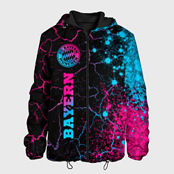 Куртка с капюшоном мужская Bayern - neon gradient: по-вертикали, цвет: 3D-черный