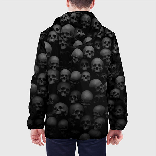 Мужская куртка Композиция из черепов - Dark / 3D-Белый – фото 4