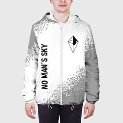 Куртка с капюшоном мужская No Mans Sky glitch на светлом фоне: надпись, симво, цвет: 3D-белый — фото 2