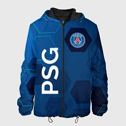 Куртка с капюшоном мужская PSG абстракция, цвет: 3D-черный