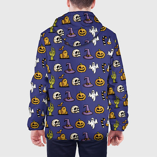Мужская куртка Halloween pattern / 3D-Черный – фото 4