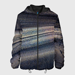 Куртка с капюшоном мужская Волны блестящего тёмного песка, цвет: 3D-черный