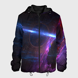 Куртка с капюшоном мужская Принт Deep космос, цвет: 3D-черный