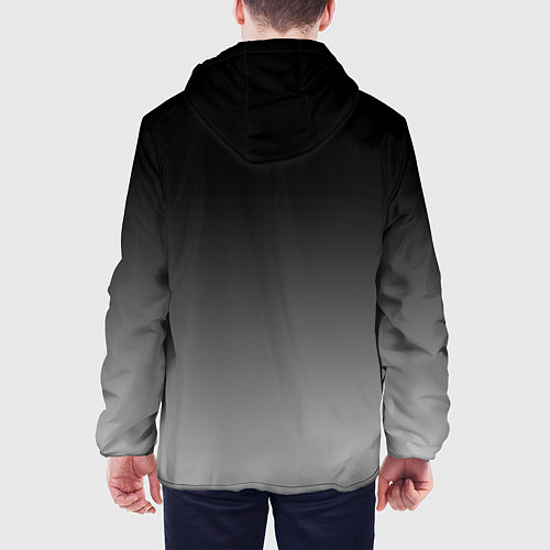 Мужская куртка Серый градиент / 3D-Белый – фото 4