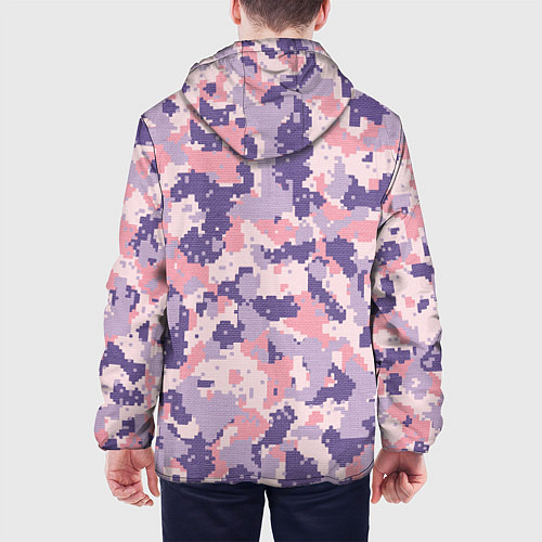 Мужская куртка Цифровой камуфляж - сине-фиолетовый / 3D-Черный – фото 4