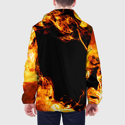 Мужская куртка Arctic Monkeys и пылающий огонь / 3D-Черный – фото 4