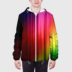 Куртка с капюшоном мужская Цветной спектр, цвет: 3D-белый — фото 2