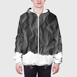 Куртка с капюшоном мужская Имитация скалы, цвет: 3D-белый — фото 2