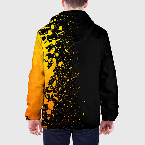 Мужская куртка Sally Face - gold gradient: по-вертикали / 3D-Черный – фото 4