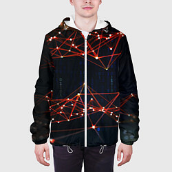 Куртка с капюшоном мужская Соединение точек, цвет: 3D-белый — фото 2