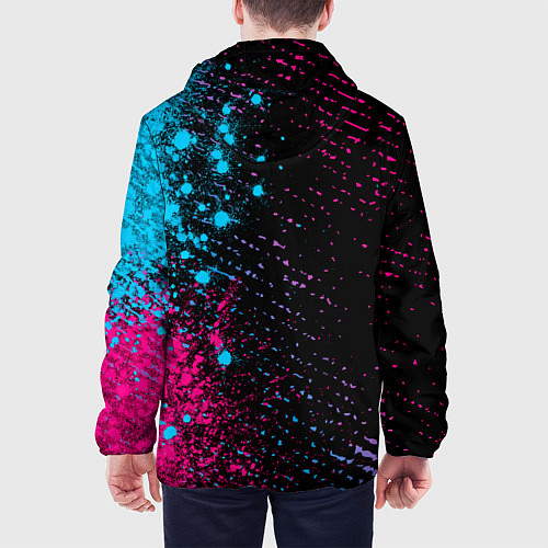 Мужская куртка Valencia - neon gradient: по-вертикали / 3D-Черный – фото 4