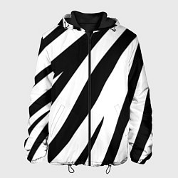 Куртка с капюшоном мужская Камуфляж зебры, цвет: 3D-черный