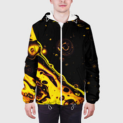 Куртка с капюшоном мужская Золотая вода, цвет: 3D-белый — фото 2