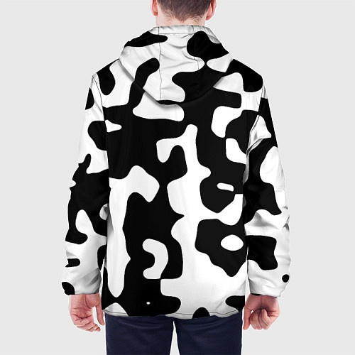 Мужская куртка Камуфляж Cowskin крупный / 3D-Черный – фото 4