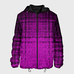Мужская куртка Абстрактный мозаичный черно - пурпурный узор