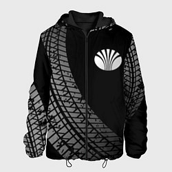 Куртка с капюшоном мужская Daewoo tire tracks, цвет: 3D-черный