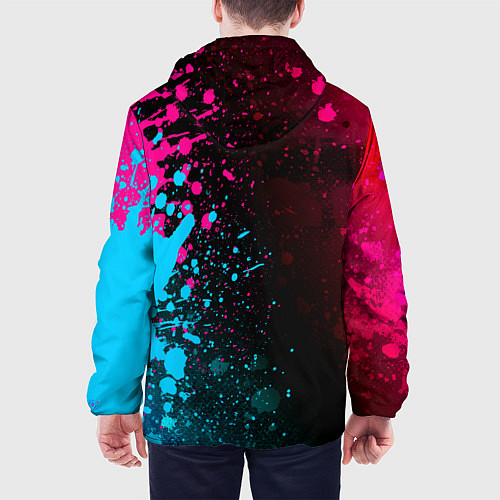 Мужская куртка Tottenham - neon gradient: по-вертикали / 3D-Черный – фото 4