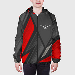 Куртка с капюшоном мужская UAZ sports racing, цвет: 3D-черный — фото 2