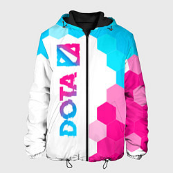 Куртка с капюшоном мужская Dota neon gradient style: по-вертикали, цвет: 3D-черный
