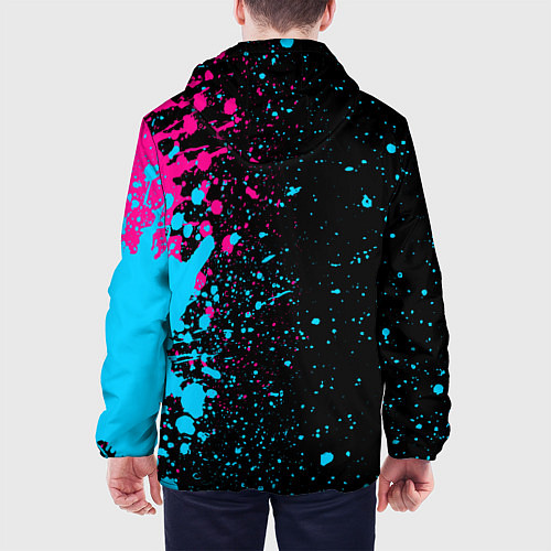 Мужская куртка OneRepublic - neon gradient: по-вертикали / 3D-Черный – фото 4