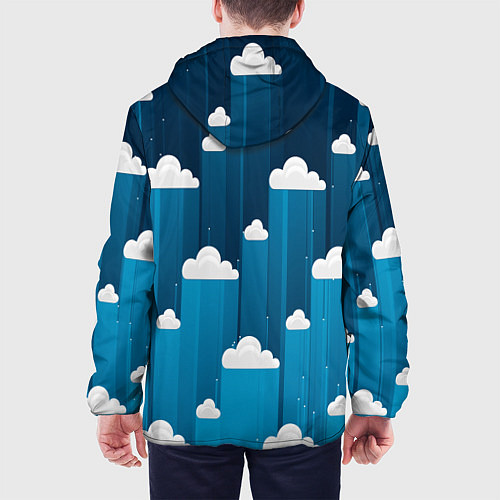 Мужская куртка Night clouds / 3D-Белый – фото 4