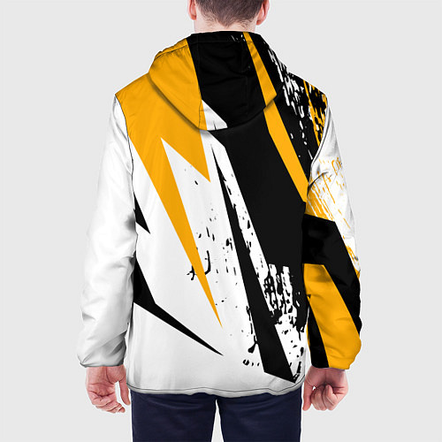 Мужская куртка Гоночная абстракция / 3D-Белый – фото 4